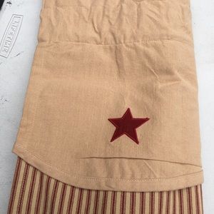 Barn Red & Khaki Farmhouse/Primitive Valances